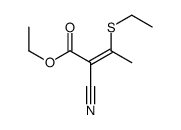 ethyl 2-cyano-3-ethylsulfanylbut-2-enoate结构式