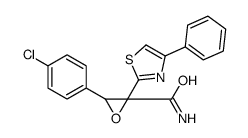 3-(4-chlorophenyl)-2-(4-phenyl-1,3-thiazol-2-yl)oxirane-2-carboxamide Structure