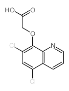 ((5,7-dichloro-8-quinolinyl)oxy)acetic acid structure