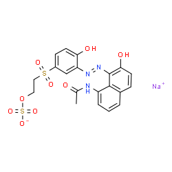 sodium 2-[[3-[(8-acetamido-2-hydroxy-1-naphthyl)azo]-4-hydroxyphenyl]sulphonyl]ethyl sulphate Structure