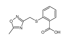 Benzoic acid, 2-[[(5-methyl-1,2,4-oxadiazol-3-yl)methyl]thio]结构式