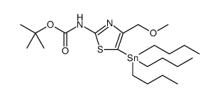 Carbamic acid, N-[4-(methoxymethyl)-5-(tributylstannyl)-2-thiazolyl]-, 1,1-dimethylethyl ester Structure