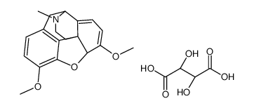 6,7,8,14-tetradehydro-4,5α-epoxy-3,6-dimethoxy-17-methylmorphinan hydrogen [R-(R*,R*)]-tartrate结构式