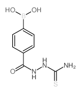 [4-[(carbamothioylamino)carbamoyl]phenyl]boronic acid structure