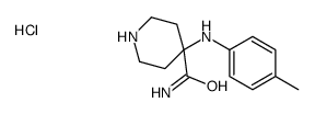 4-(4-methylanilino)piperidine-4-carboxamide,hydrochloride结构式