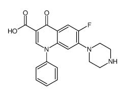 6-fluoro-4-oxo-1-phenyl-7-piperazin-1-ylquinoline-3-carboxylic acid结构式