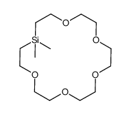 16,16-dimethyl-1,4,7,10,13-pentaoxa-16-silacyclooctadecane结构式