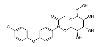 β-D-Glucopyranose, 1-O-[acetyl[4-(4-chlorophenoxy)phenyl]amino] Structure