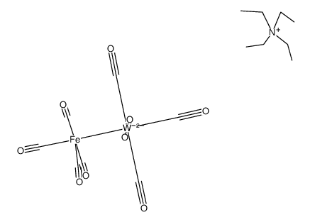 {Et4N}2{iron(tungsten)(carbonyl)9} Structure