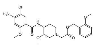 2-methoxybenzyl 2-((3S,4R)-4-(4-amino-5-chloro-2-methoxybenzamido)-3-methoxypiperidin-1-yl)acetate Structure