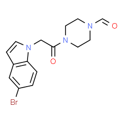 4-[(5-bromo-1H-indol-1-yl)acetyl]piperazine-1-carbaldehyde Structure