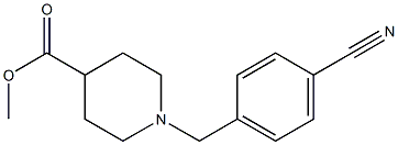 Methyl 1-[(4-cyanophenyl)methyl]piperidine-4-carboxylate结构式