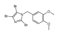 2,4,5-tribromo-1-[(3,4-dimethoxyphenyl)methyl]imidazole Structure