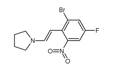 1-[2-(2-bromo-4-fluoro-6-nitro-phenyl)-vinyl]-pyrrolidine结构式