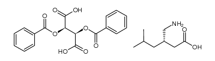 (S)-pregabalin-(-)-O,O'-dibenzoyl-L-tartrate结构式