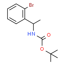 Carbamic acid, [1-(2-bromophenyl)ethyl]-, 1,1-dimethylethyl ester Structure