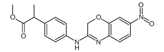 methyl 2-[4-[(7-nitro-2H-1,4-benzoxazin-3-yl)amino]phenyl]propanoate Structure