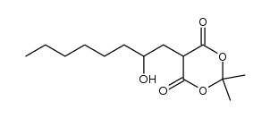 5-(2-hydroxyoctyl)-2,2-dimethyl-1,3-dioxane-4,6-dione结构式