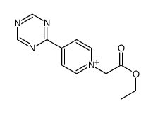 ethyl 2-[4-(1,3,5-triazin-2-yl)pyridin-1-ium-1-yl]acetate Structure