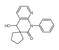 1',4'-Dihydro-4'-hydroxy-1'-phenyl-spiro[cyclopentane-1,3'-(2'H)[1,8]-naphthyridin]-2'-one结构式