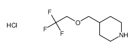 4-[(2,2,2-trifluoroethoxy)methyl]piperidine hydrochloride structure