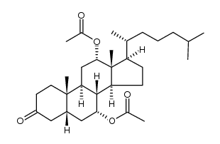 7α,12α-diacetoxy-5β-cholestan-3-one Structure