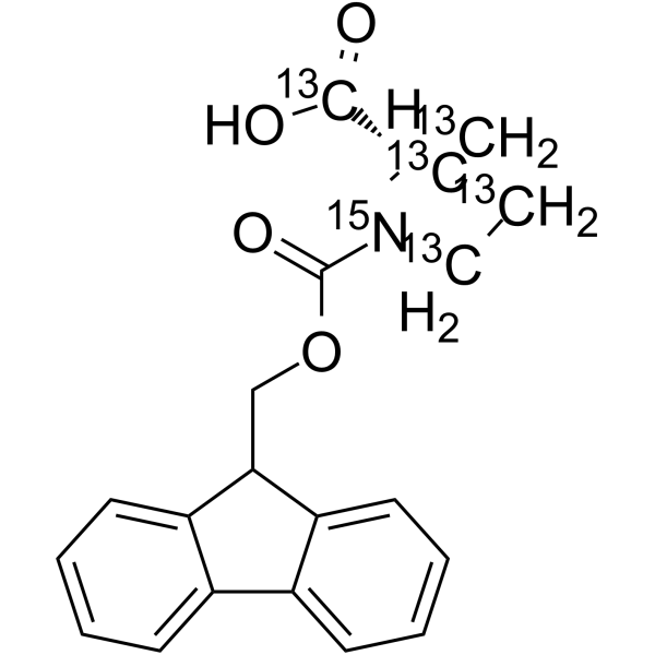 Fmoc-Pro-OH-13C5,15N结构式