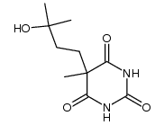 acide methyl-5(hydroxy-3 methyl-3 butyl)-5 barbiturique结构式