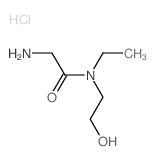 2-Amino-N-ethyl-N-(2-hydroxyethyl)acetamide hydrochloride结构式