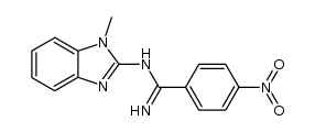 N-(1-methyl-2-benzimidazolyl)-p-nitrobenzamidine Structure