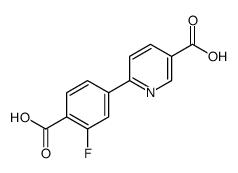 6-(4-carboxy-3-fluorophenyl)pyridine-3-carboxylic acid结构式