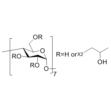 Hydroxypropyl-β-cyclodextrin structure