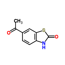 6-乙酰基-2(3H)-苯并噻唑酮结构式