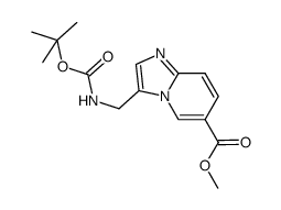 3-(tert-Butoxycarbonylamino-methyl)-imidazo[1,2-a]pyridine-6-carboxylic acid methyl ester Structure