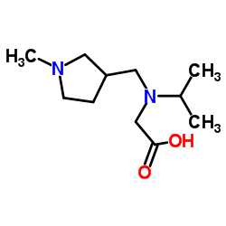 N-Isopropyl-N-[(1-methyl-3-pyrrolidinyl)methyl]glycine Structure