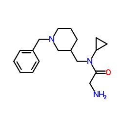 N-[(1-Benzyl-3-piperidinyl)methyl]-N-cyclopropylglycinamide结构式