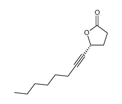 (R)-5-(1-octinyl)oxacyclopentan-2-one Structure