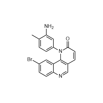 1-(3-Amino-4-methylphenyl)-9-bromobenzo[h][1,6]naphthyridin-2(1H)-one structure