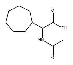 Cycloheptaneacetic acid, α-(acetylamino)- Structure