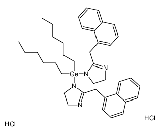 dihexyl-bis[2-(naphthalen-1-ylmethyl)-4,5-dihydroimidazol-1-yl]germane,dihydrochloride Structure