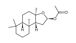 (3aR,5aS,9aS,9bR,12S)-dodecahydro-3a,6,6,9a-tetramethylnaphtho[2,1-b]furan-2-ol acetate Structure