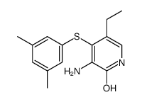 3-amino-4-(3,5-dimethylphenyl)sulfanyl-5-ethyl-1H-pyridin-2-one Structure