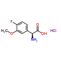 (S)-2-氨基-2-(4-氟-3-甲氧基苯基)乙酸盐酸盐图片