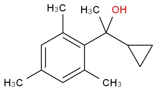 1-(2,4,6-Trimethylphenyl)-1-cyclopropyl ethanol结构式