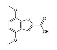 4,7-dimethoxy-benzo[b]thiophene-2-carboxylic acid结构式