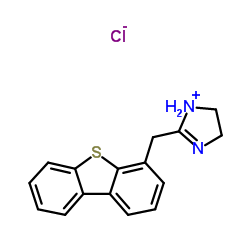 2-(dibenzothiophen-4-ylmethyl)-4,5-dihydro-1H-imidazol-1-ium,chloride结构式