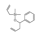 dimethyl-(1-phenylbut-3-enoxy)-prop-2-enylsilane结构式