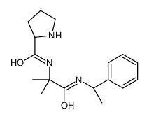 (2S)-N-[2-methyl-1-oxo-1-[[(1S)-1-phenylethyl]amino]propan-2-yl]pyrrolidine-2-carboxamide结构式