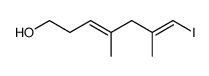 (3E,6E)-4,6-dimethyl-7-iodohepta-3,6-dien-1-ol结构式