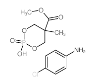 4-chloroaniline; methyl 2-hydroxy-5-methyl-2-oxo-1,3-dioxa-2$l^C12H17ClNO6P-phosphacyclohexane-5-carboxylate结构式